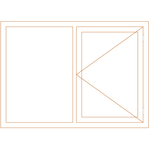 Raam 139 x 66 openstaand