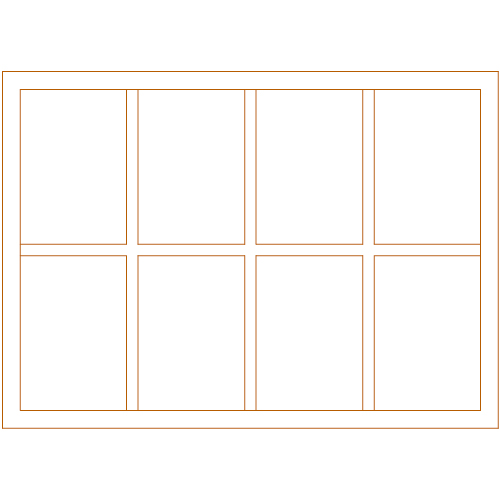 Raam 139 x 66 8-ruits verdeling